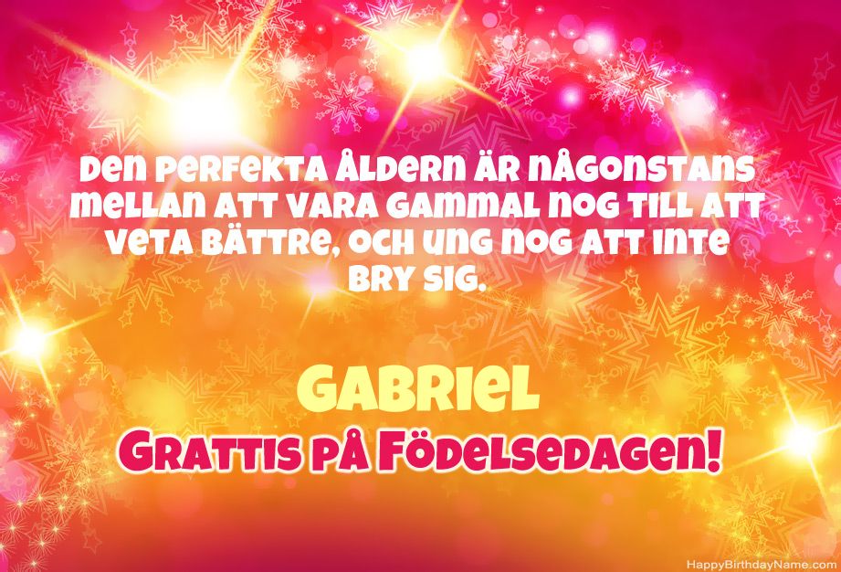 Kul grattis till Grattis på Gabriel