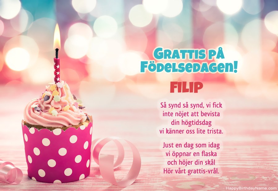 Ladda ner gratulationskortet Filip gratis Ladda ner gratulationskortet Filip gratis