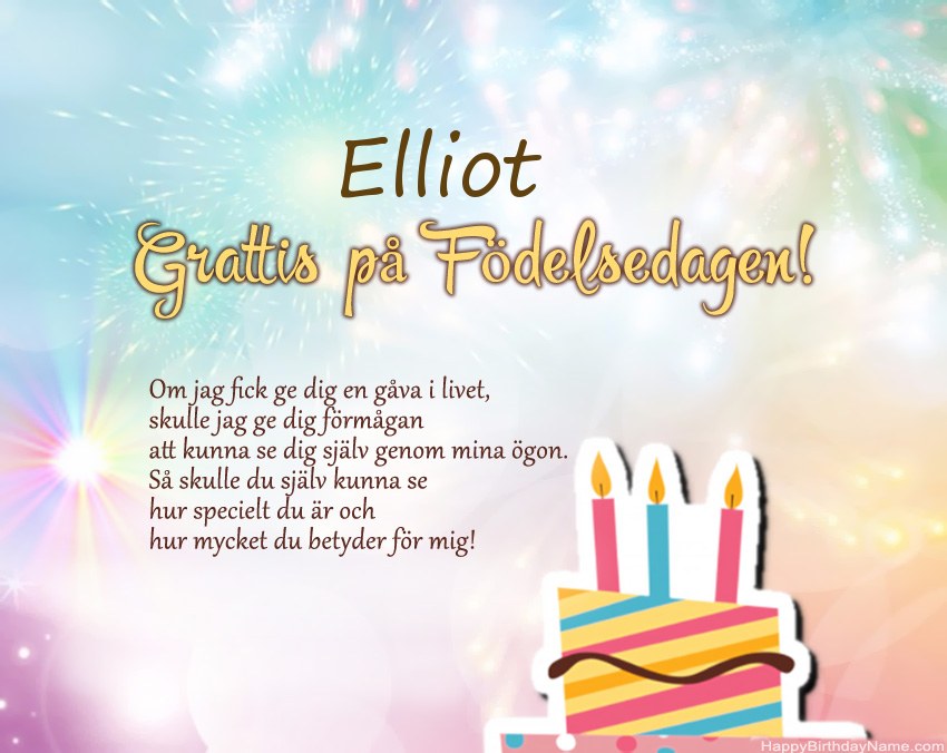 Grattis på födelsedagen Elliot i vers