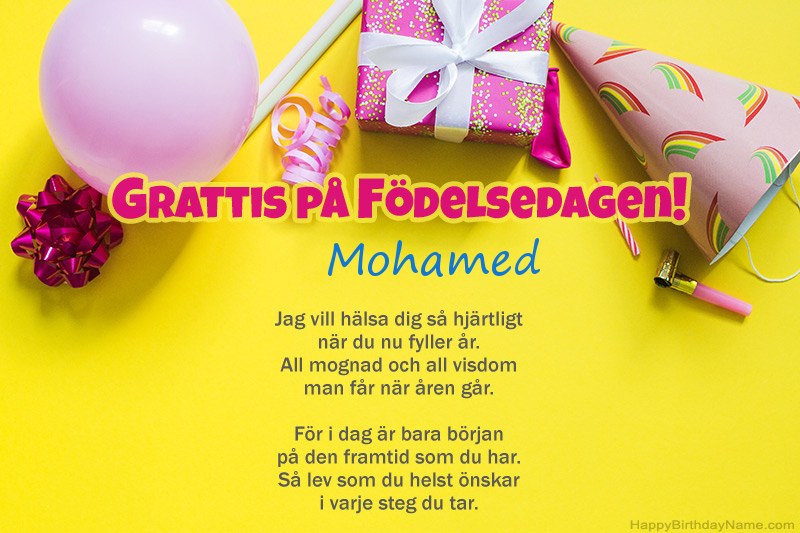 Grattis på födelsedagen Mohamed i prosa Grattis på födelsedagen Mohamed i prosa