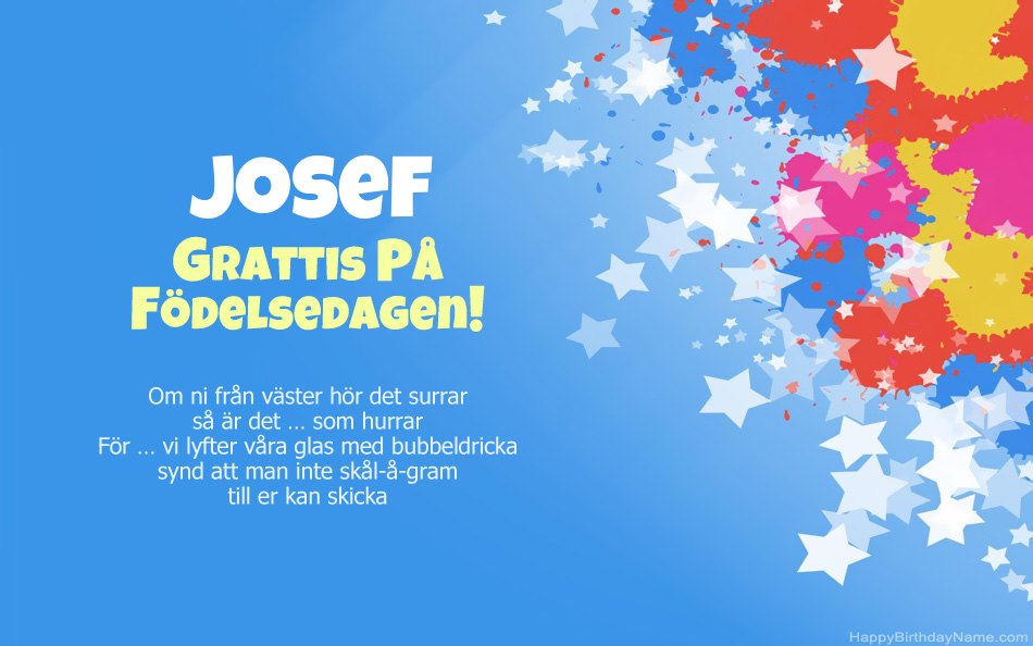 Grattis till födelsedagen till Josefs