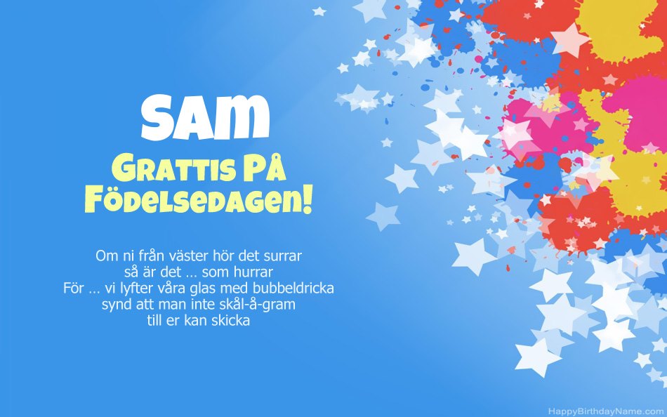 Grattis till födelsedagen till Sams