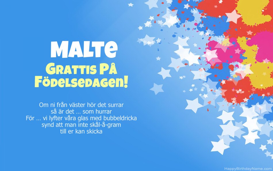 Grattis till födelsedagen till Maltes