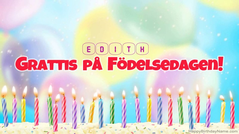 Roliga födelsedagkort för Edith