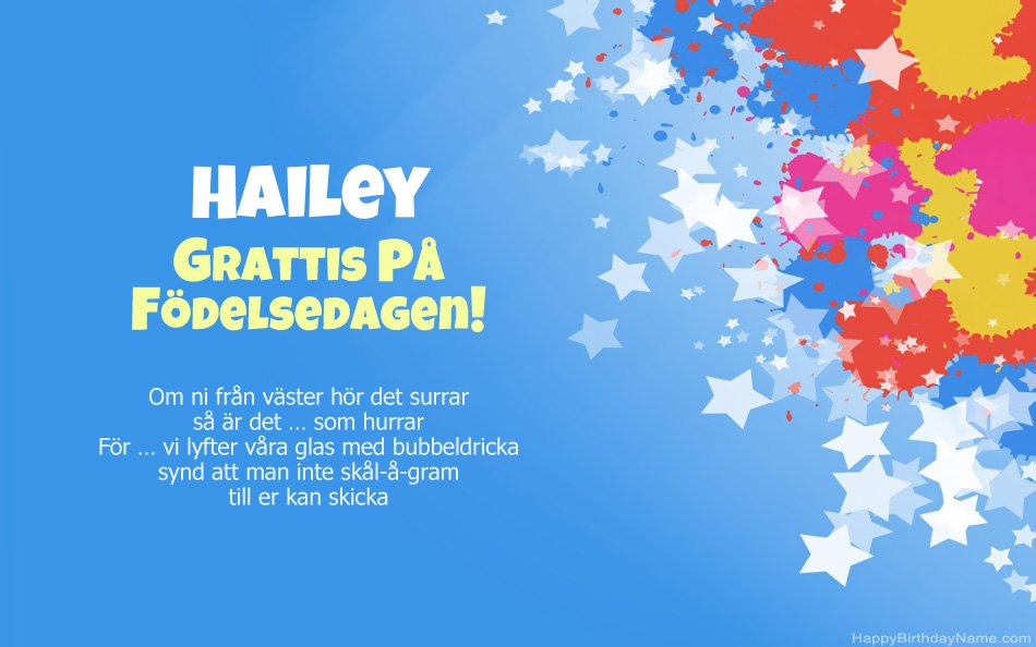 Grattis till födelsedagen till Haileys