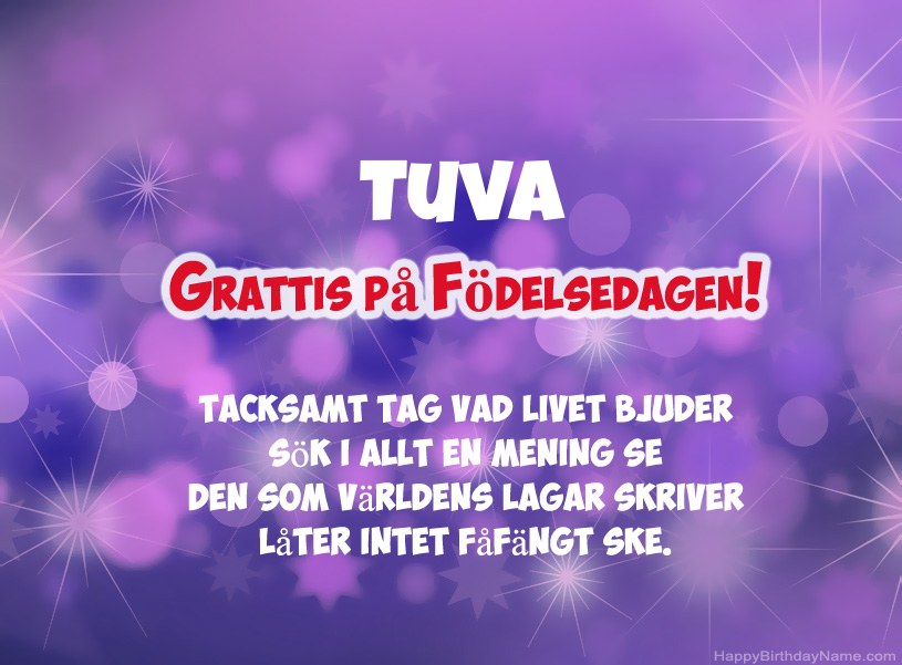 Vackra bilder för Grattis på Tuva