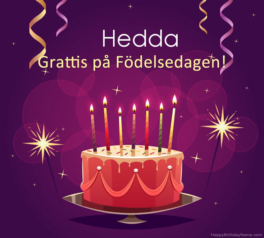 Roliga hälsningar för Happy Birthday Hedda-bilder