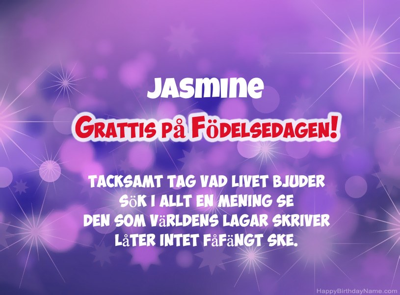 Vackra bilder för Grattis på Jasmine