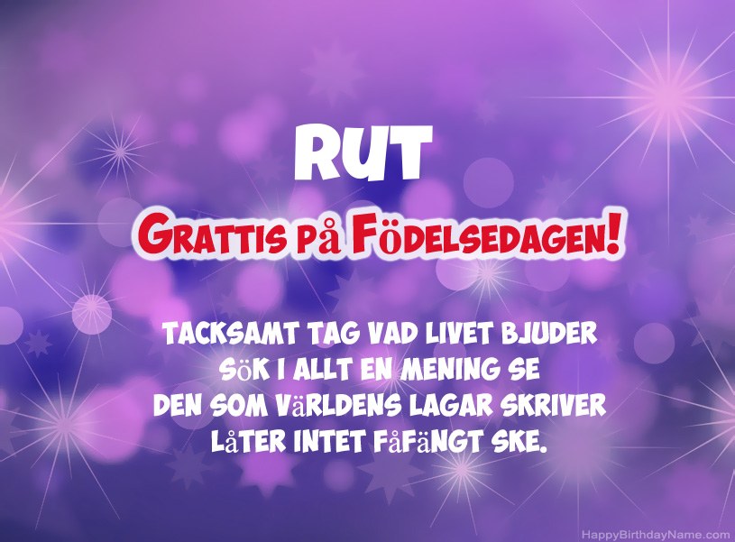 Vackra bilder för Grattis på Rut