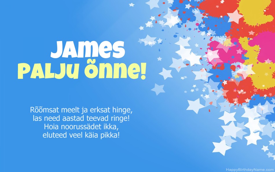 Õnnitleme James