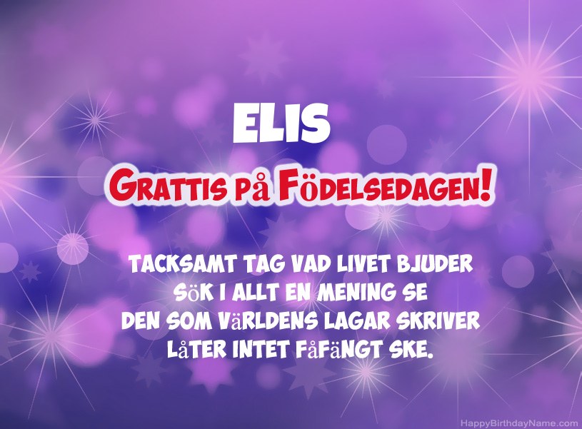 Vackra bilder för Grattis på Elis