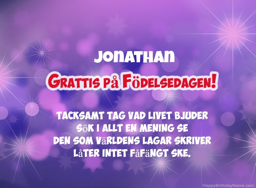 Vackra bilder för Grattis på Jonathan