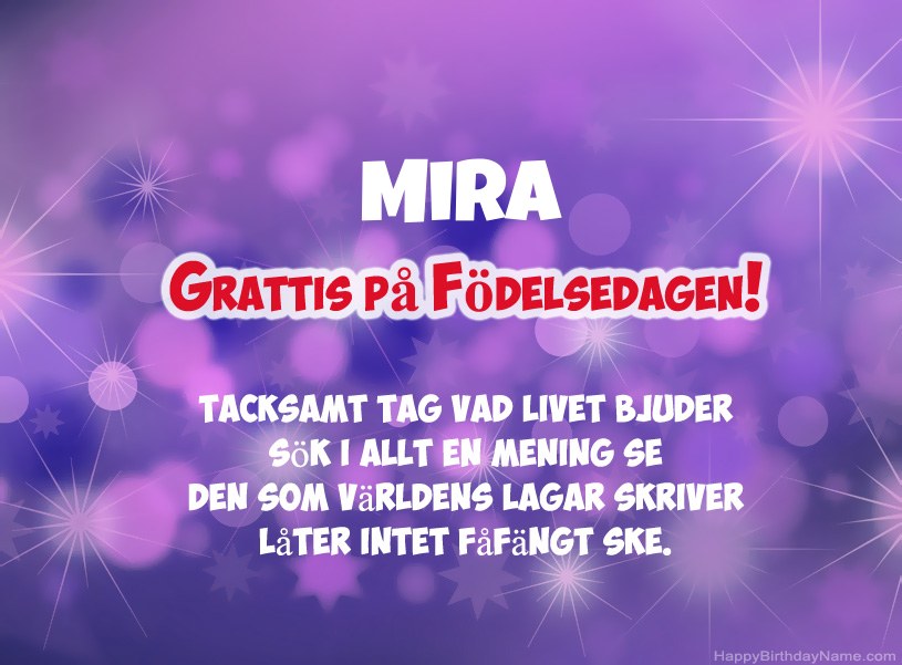 Vackra bilder för Grattis på Mira