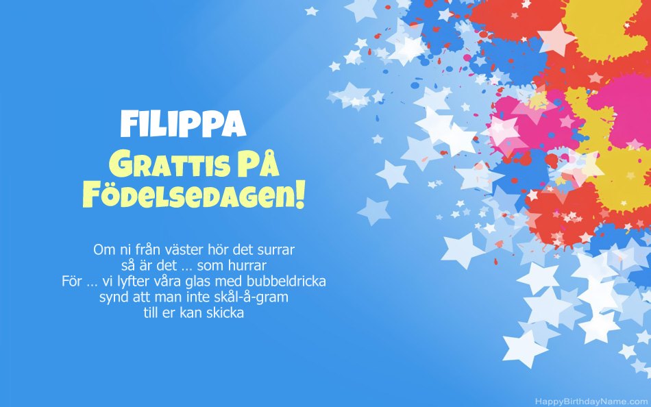 Grattis till födelsedagen till Filippas