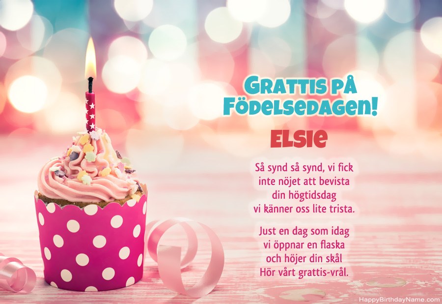 Ladda ner gratulationskortet Elsie gratis