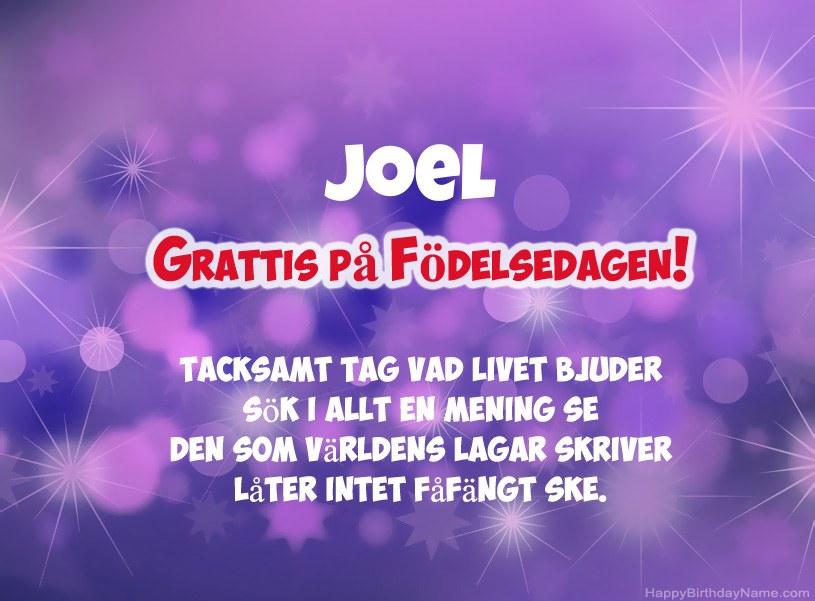 Vackra bilder för Grattis på Joel