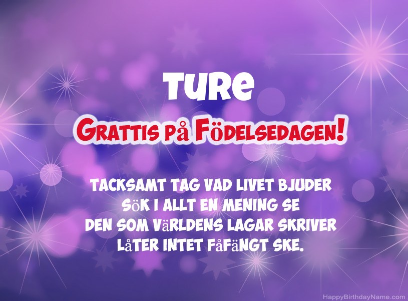 Vackra bilder för Grattis på Ture