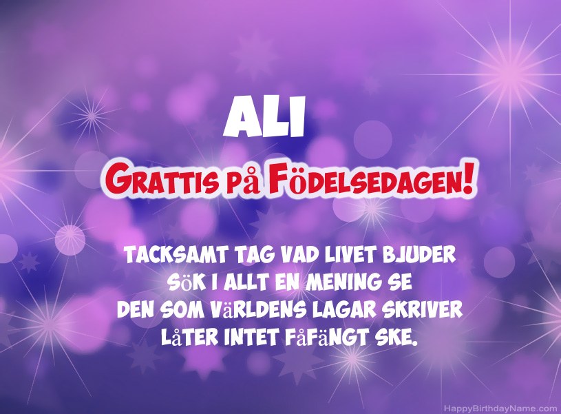 Vackra bilder för Grattis på Ali