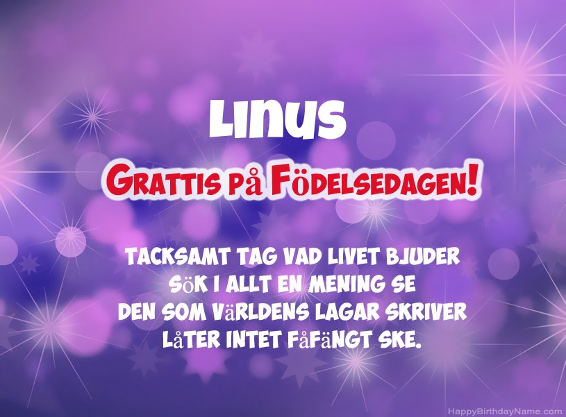 Vackra bilder för Grattis på Linus