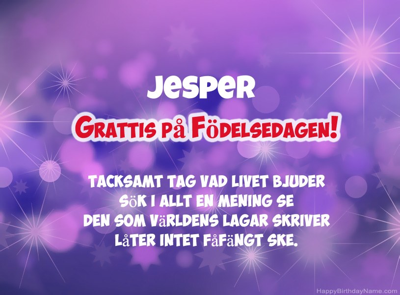 Vackra bilder för Grattis på Jesper