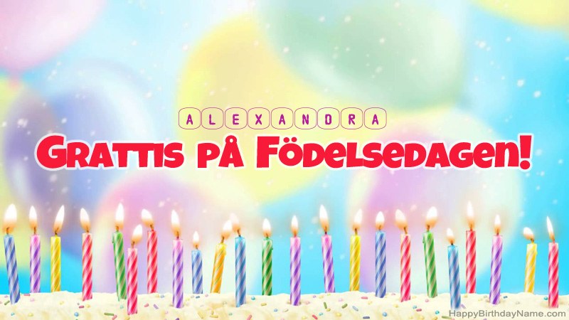 Roliga födelsedagkort för Alexandra