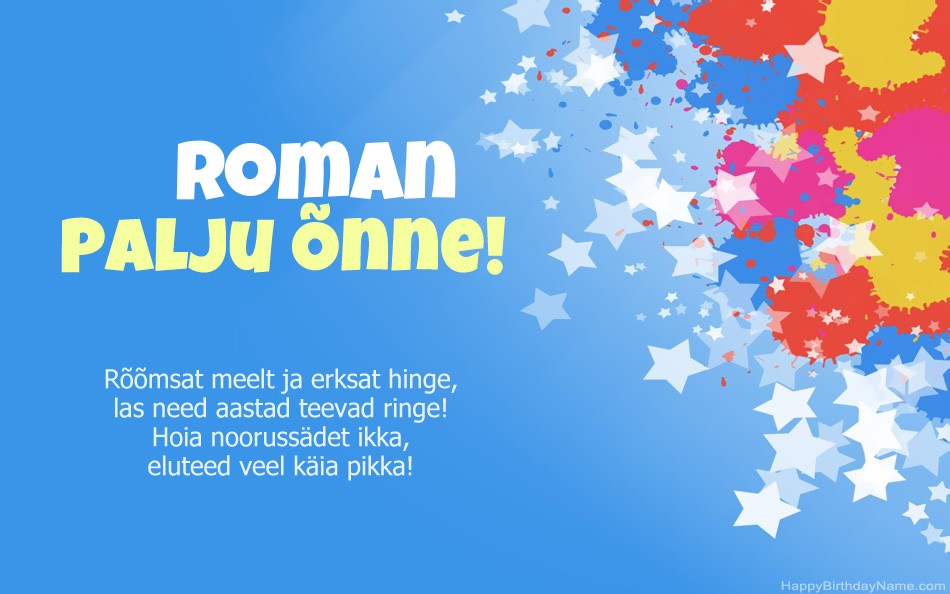 Õnnitleme Roman Õnnitleme Roman