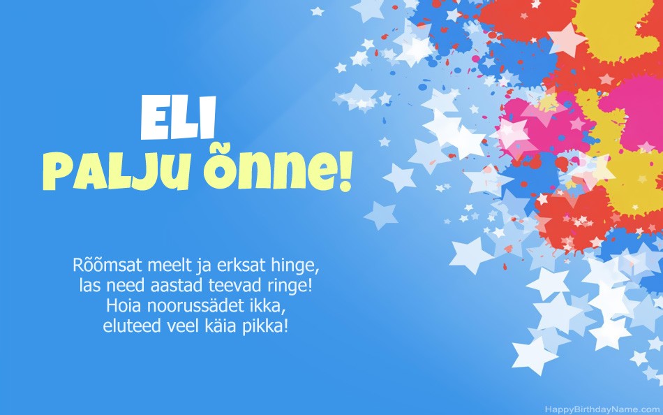 Õnnitleme Eli Õnnitleme Eli