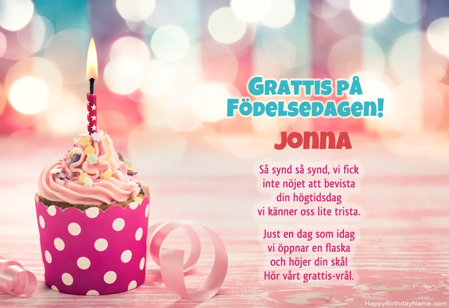 Ladda ner gratulationskortet Jonna gratis