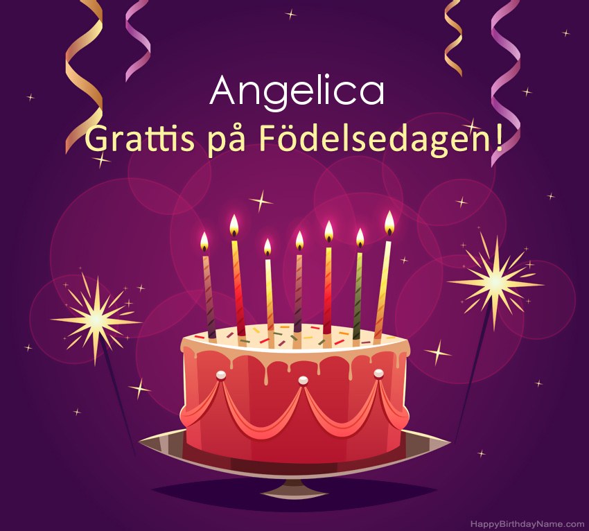 Roliga hälsningar för Happy Birthday Angelica-bilder