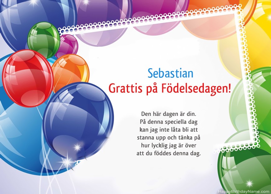 Grattis på Födelsedagen Sebastian!