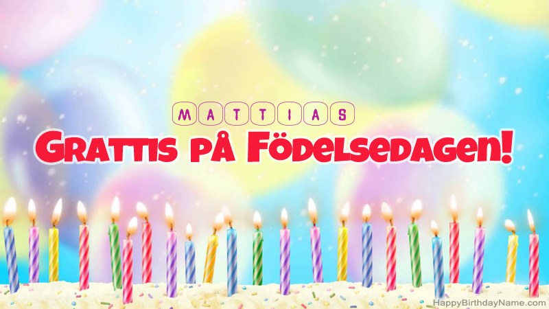 Roliga födelsedagkort för Mattias