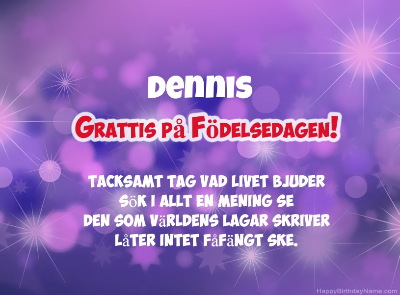 Vackra bilder för Grattis på Dennis