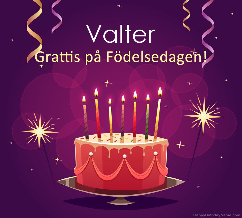 Roliga hälsningar för Happy Birthday Valter-bilder