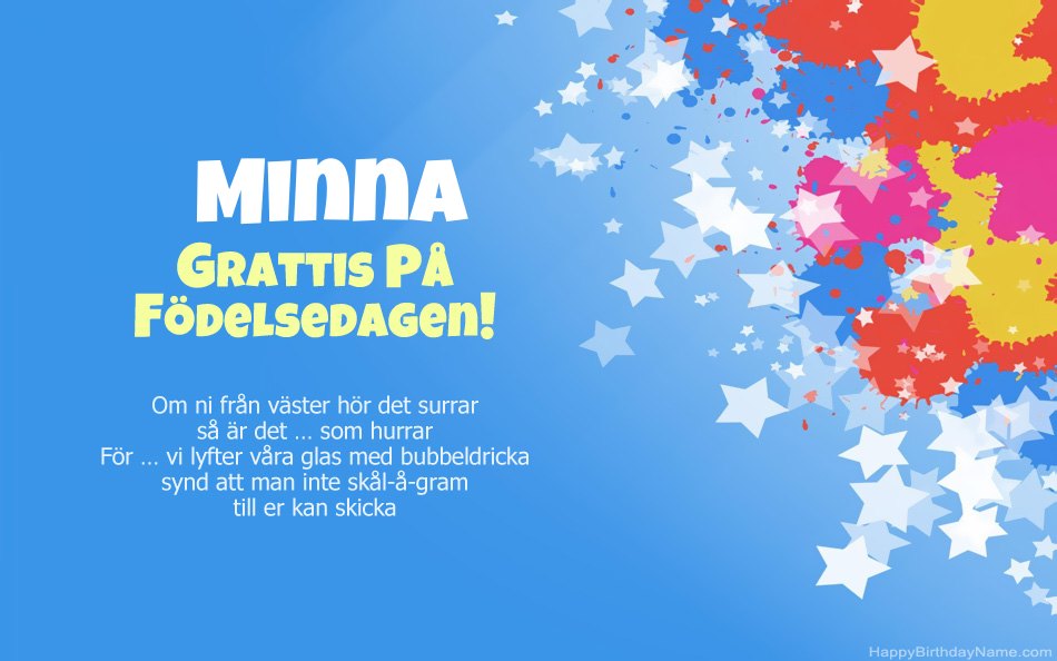 Grattis till födelsedagen till Minnas