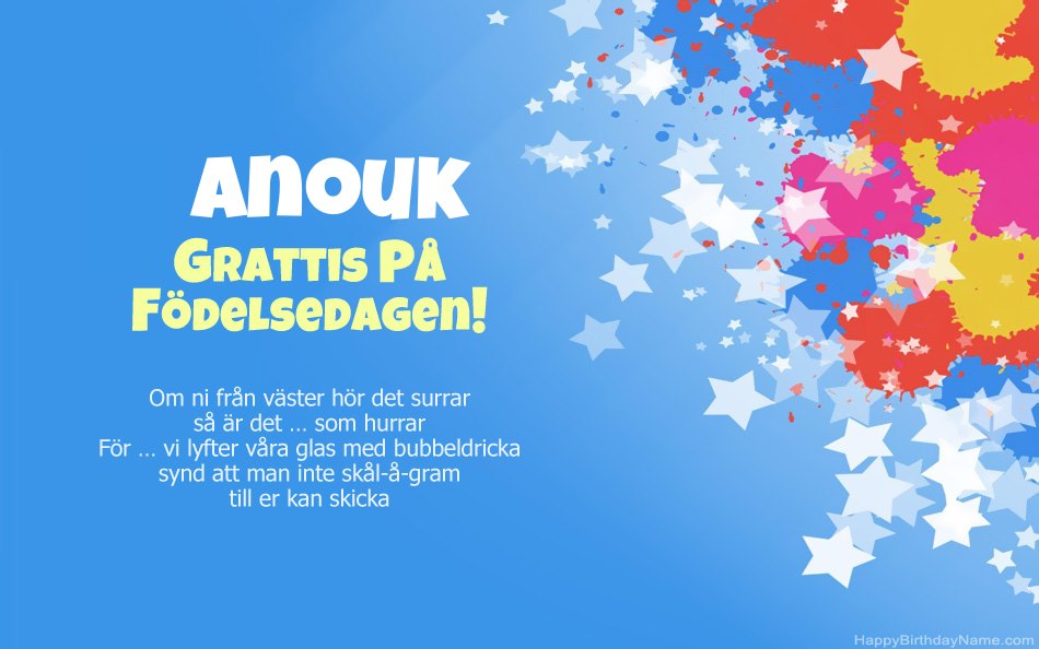 Grattis till födelsedagen till Anouks