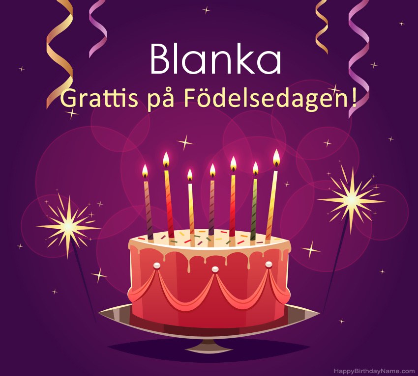 Roliga hälsningar för Happy Birthday Blanka-bilder