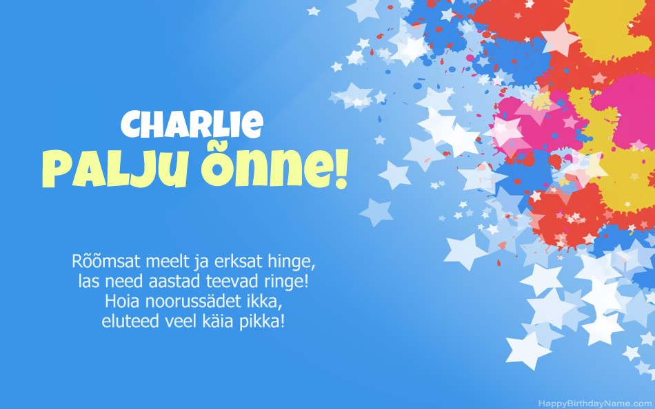 Õnnitleme Charlie