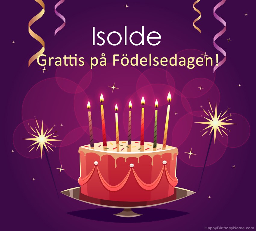 Roliga hälsningar för Happy Birthday Isolde-bilder