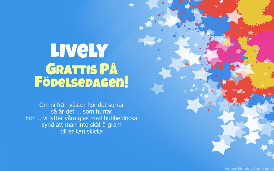 Grattis till födelsedagen till Livelys