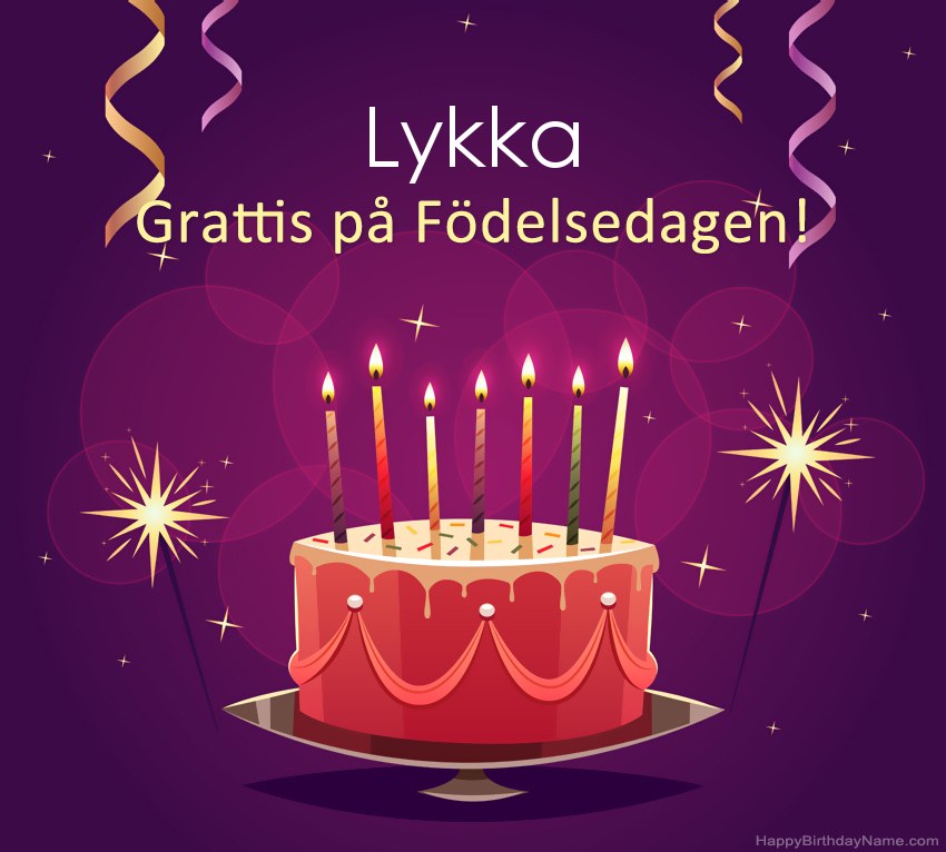 Roliga hälsningar för Happy Birthday Lykka-bilder