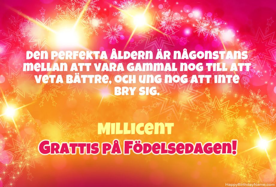 Kul grattis till Grattis på Millicent
