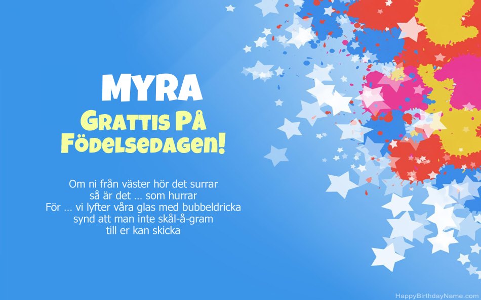 Grattis till födelsedagen till Myras