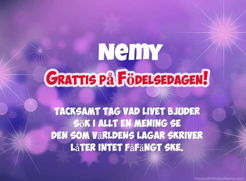 Vackra bilder för Grattis på Nemy