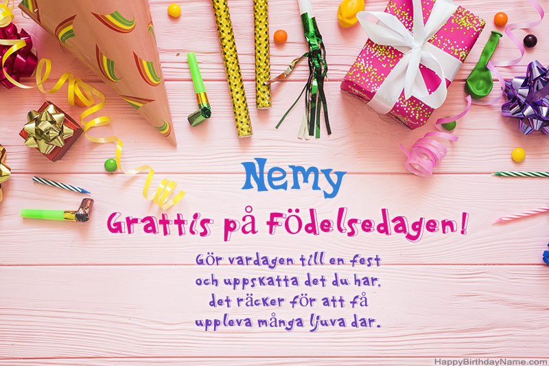 Ladda ner gratulationskortet Nemy gratis
