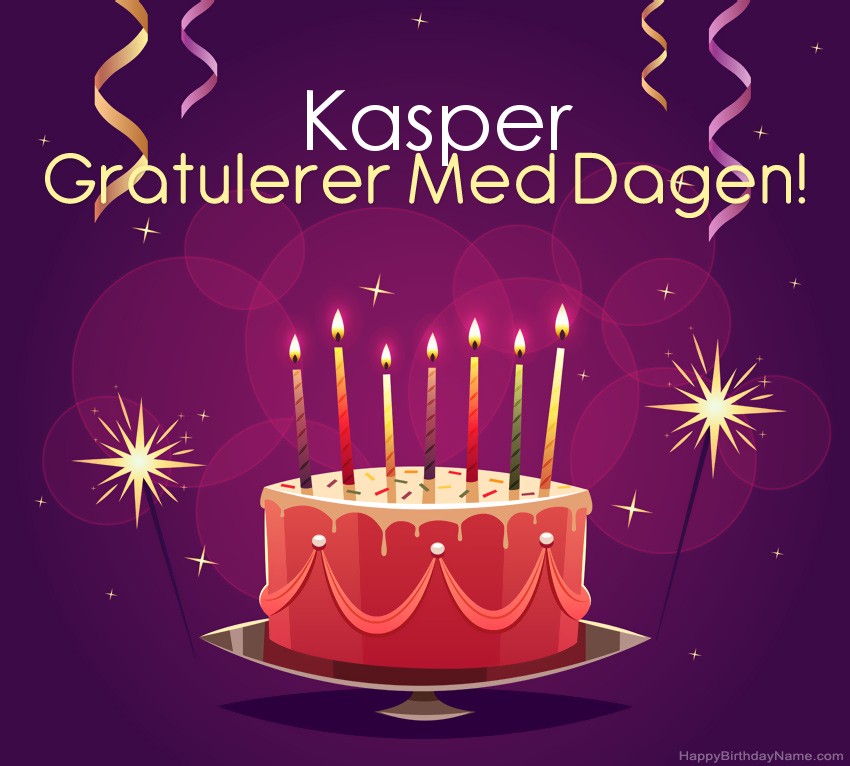 Vakre Gratulerer med fødselsdagskort til Kasper