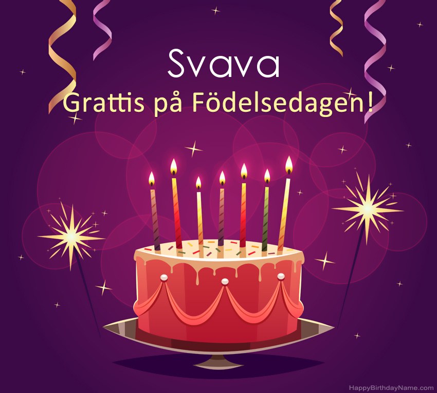 Roliga hälsningar för Happy Birthday Svava-bilder