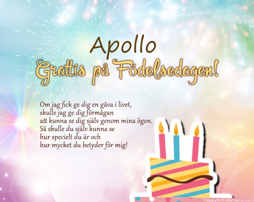 Grattis på födelsedagen Apollo i vers
