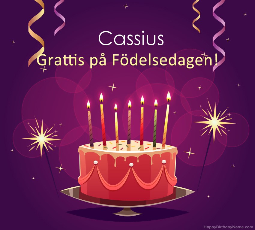 Roliga hälsningar för Happy Birthday Cassius-bilder