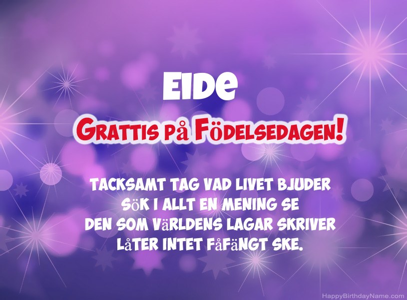 Vackra bilder för Grattis på Eide