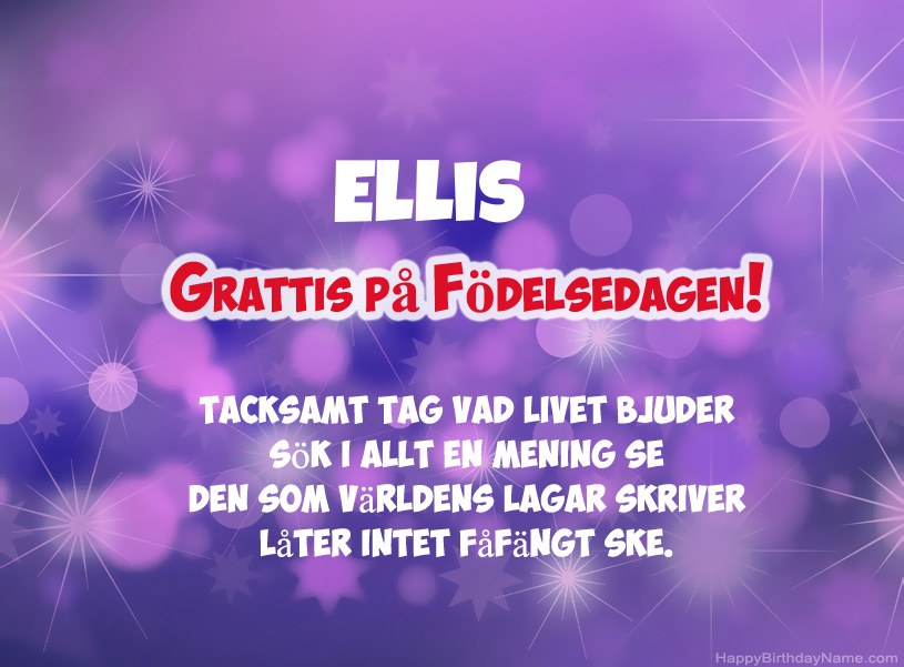 Vackra bilder för Grattis på Ellis